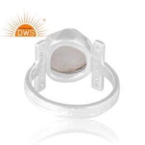 แหวนพลอย925สีเงินสเตอร์ลิงสีรุ้งธรรมชาติผลิตตามสั่ง - Product Image 2