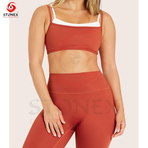 Conjunto de Yoga para Mujer, Ropa Deportiva Transpirable Personalizada, Diseño Elegante con Patrón Sólido, Traje Deportivo Completo para Ejercicio al Aire Libre - Product Image 3