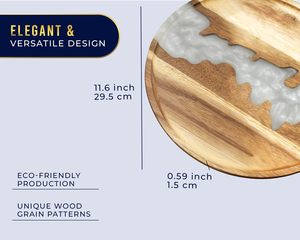 Bandeja de madera de resina personalizable de alta calidad para decoración del hogar y servicio Ideal para fiestas y bodas Soluciones de catering - Product Image 6