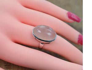 Anillo de morganita Rosa Plata de Ley 925 Piedra preciosa natural Joyería elegante hecha a mano para mujer - Product Image 4