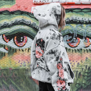 เสื้อมีฮู้ดสำหรับผู้หญิงเสื้อฮู้ดซักแบบกรดน้ำหนักเบาดีไซน์ใหม่ล่าสุดออกแบบได้ตามต้องการ - Product Image 6