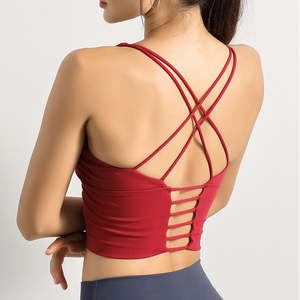 Gym Removable Padding Fully Customised Girl Fitne Fitness Woman Support Heavy <b>Racerback</b> Padded Sport <b>Bra</b> - Product Image 3