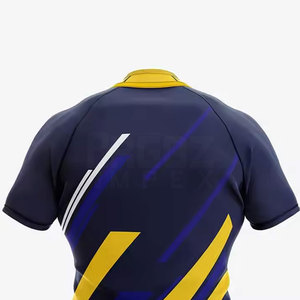 Diseña tu propio logotipo Camiseta de rugby de manga corta Camiseta de rugby unisex cómoda más vendida Hecho en Pakistán - Product Image 5