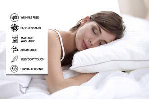 Juego de Sábanas de Microfibra Tejida de 4 Piezas, Premium, Modernas, Transpirables, Sábanas Planas y Ajustables, Fundas de Almohada, Personalizables, Marca OEM - Product Image 6