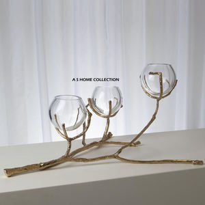 Candelabro Dorado con Diseño de Textura Martillada para Decoración del Hogar, Mesas de Comedor y de Café, Personalizable - Product Image 5