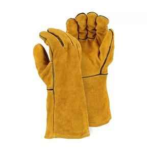 Gants de travail en cuir résistant à la chaleur en cuir à manchette longue Gants de soudage au four en cuir - Product Image 6