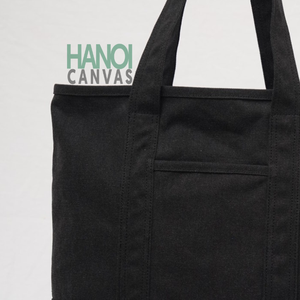 Sac fourre-tout en toile de coton personnalisé en usine, 12 oz, grande capacité, réutilisable, avec fermeture éclair, tendance, cadeau personnalisé B2B - Product Image 5