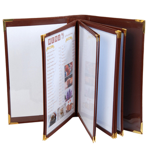 Cubierta de menú personalizada de cuero genuino ADORA de calidad superior con diseño duradero - Product Image 3