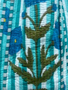 El mejor bolso de mano acolchado con estampado Floral bohemio de algodón para mujer, ropa de fiesta para mujer, dos abiertos para ir de compras, uso en hombros - Product Image 4