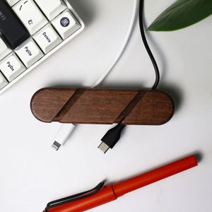 Organisateur de câbles de bureau en bois moderne et écologique, qualité supérieure, finition lisse, prix d'usine bas - Product Image 2