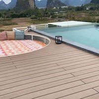 Super Decking en forme de M d'extrusion de Co imperméable de haute résistance 140x20mm plancher extérieur solide