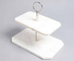 Haute vente meilleur fabricant support à gâteau en marbre maison cuisine produit décoratif support à gâteau en bois et en marbre - Product Image 4