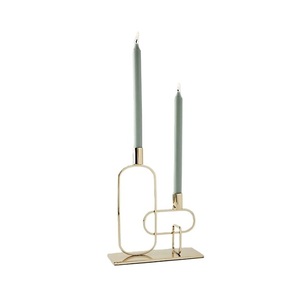 Portavelas de hierro forjado a mano moderno, soporte Simple, candelabro de Metal, usos en decoración del hogar y acto religioso - Product Image 1