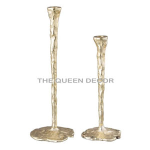 Bougeoir en métal plaqué or décoratif en métal aluminium de luxe bougeoir maison et restaurant décoration de table - Product Image 5