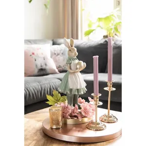 เชิงเทียนโลหะสำหรับตกแต่งงานแต่งงานที่วางเทียนชุบทองสูงทันสมัย - Product Image 3