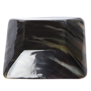 Bol à soupe en corne élégant avec base d'argenterie en métal en acier inoxydable bol de vaisselle décoratif de table de la plus haute qualité japonais - Product Image 4