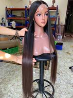 Perruques de Cheveux Naturels Vietnamiens les Plus Vendues, Perruques Frontales en Dentelle Cheveux Bruts Vietnamiens Lisses et Raides de Qualité Supérieure