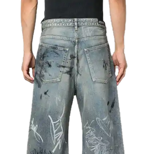 กางเกงขาสั้นเอวสูงแบบวินเทจแบบขาดใส่สบายทรงหลวมผ้าคอตตอนลาย100% แฟชั่นลำลองฤดูร้อนสั่งขายส่ง - Product Image 6