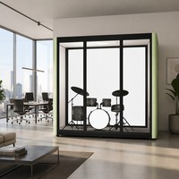 Cabine de bureau portable insonorisée en aluminium moderne |   Cabine téléphonique acoustique mobile pour bureau à domicile, appartement et centre commercial