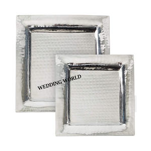 Ensemble de deux plateaux à chocolat en métal forme rectangulaire nouveau plateau à chocolat meilleure vente décoratif nouveau plateau à chocolat - Product Image 2