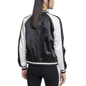 Blouson d'université en satin de haute qualité unisexe Top pour femmes College School Casual Wear Hooded Collar Fashionable Fabric Design - Product Image 4