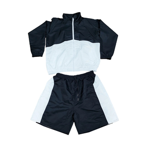 Chándal Deportivo Casual para Niños, Color Rojo y Blanco, con Cierre de Cremallera en las Mangas, Bolsillos Laterales, Transpirable, de Poliéster, para Primavera - Product Image 2