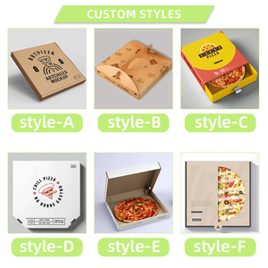 Caja de <span class=keywords><strong>pizza</strong></span> blanca con bolsillo triangular, embalaje pequeño italiano impreso con logotipo personalizado, entrega rápida - Product Image 4