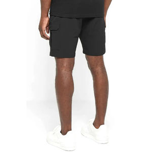 Conjuntos de pantalones cortos para hombre de gimnasio con logotipo personalizado 100% algodón conjunto corto ligero de moda camiseta y chándal corto - Product Image 4