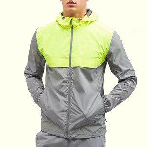 Chaqueta cortavientos informal para deportes al aire libre para hombre, chaqueta impermeable reflectante para senderismo, chaqueta cortavientos para acampar para hombre - Product Image 6
