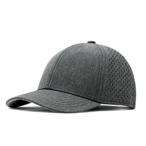 Logotipo personalizado en blanco Sombrero impermeable para correr Hombres Sombrero de golf Rendimiento Deporte Corte láser Agujero Gorra de béisbol perforada Borde Curvo - Product Image 5