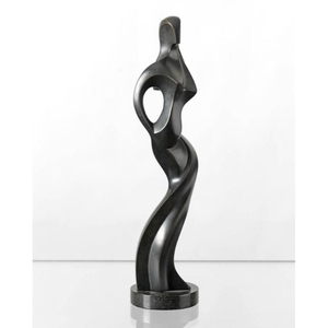 Sculpture figurative abstraite en bronze, artisanale, style Art déco, écologique, durable, moderne, décor de bureau artistique, statue humaine - Product Image 3