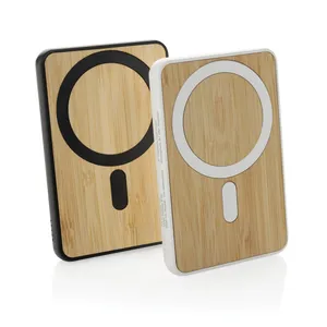 Banques d'alimentation promotionnelles durables Zen en bambou magnétique – Gadgets écologiques - Product Image 4