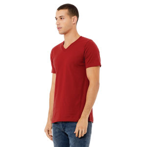 Airlume-Camiseta de algodón peinado para hombre y mujer, camiseta de manga corta con cuello en V, color rojo esencial, 32 piezas, 100% oz, 4,2 - Product Image 2