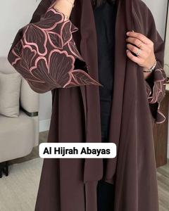 Abayas de Seda de Dubái de Lujo con Bordado, Antiarrugas, Hechas a Mano, Manga Larga, para Oración, Color Personalizado para Mujer - Product Image 5