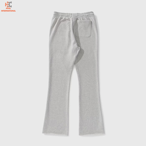 Pantalons de survêtement évasés en coton 2024 personnalisés OEM pour hommes pantalons de survêtement évasés pantalons de survêtement pour hommes - Product Image 2