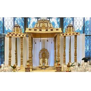 Compre la Mejor Decoración para Mandap de Boda India, de Fibra de Vidrio, Desmontable, Tamaño Personalizable, Impresionante Lagan para Boda del Sur de la India, Estilo Bollywood - Product Image 1