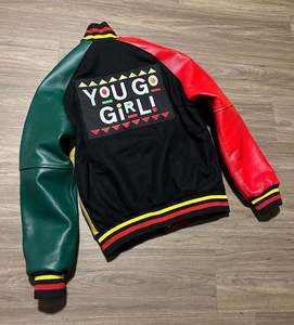 CrazyMaker Fabricante de encargo de alta calidad Vintage de invierno y otoño de los hombres de cuero de la universidad, de béisbol, chaqueta para los hombres - Product Image 4