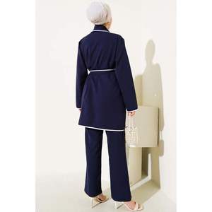 ชุดท่อ2ชิ้นลายดอกไม้สีน้ำเงินเข้ม - Product Image 2