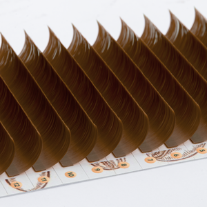 Extensions de cils individuelles colorées, effet mat brun doux et moelleux, faciles à poser, cils bruns pour tous les jours, vente en gros avec emballage - Product Image 4