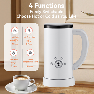 <span class=keywords><strong>Mousseur</strong></span> à <span class=keywords><strong>lait</strong></span> électrique 4-en-1 avec poignée, <span class=keywords><strong>mousseur</strong></span> à <span class=keywords><strong>lait</strong></span> magnétique automatique 550W, intérieur antiadhésif, pour café <span class=keywords><strong>chaud</strong></span> <span class=keywords><strong>ou</strong></span> <span class=keywords><strong>froid</strong></span> - Product Image 5