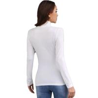 HiNecks pour dames en coton uni Chemise en coton de haute qualité à manches longues pour dames de créateur à la mode et au design de luxe