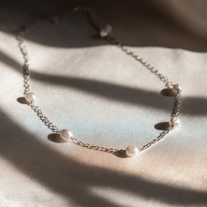 Minimalista elegante collar de perlas de imitación latón personalizado diario joyería fiesta - Product Image 2