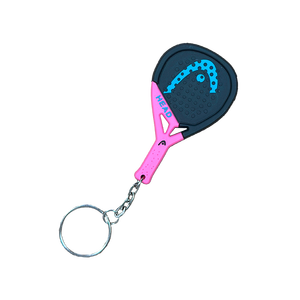 พวงกุญแจซิลิโคนยาง Racket Padel การออกแบบที่ดีที่สุดสีที่กําหนดเองและโลโก้พวงกุญแจซิลิโคนยาง Padel OEM ที่กําหนดเอง - Product Image 6