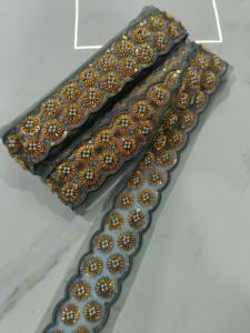 "ผ้าลูกไม้ลูกปัดคุณภาพสูงสำหรับชุดเดรสลูกไม้ปักลายหรูหราพร้อมเลื่อมและลูกปัดสำหรับชุดแต่งงานตอนเย็น - Product Image 5