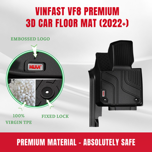 Material TPE Posición del suelo 2 años de garantía-Nuevo de Vietnam Alta calidad 60x70cm Negro Todo-Clima VINFAST VF8 Alfombrillas de coche - Product Image 4