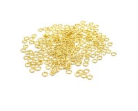 Anneaux de saut en laiton avec or 18k rempli de 5mm, découvertes de bijoux, bagues fendues pour la fabrication de bijoux, de colliers et de bracelets