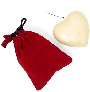 Attrayant émail crémation Mini coeur forme adulte coeur crémation urne pied imprime conception bonnes urnes - Product Image 2