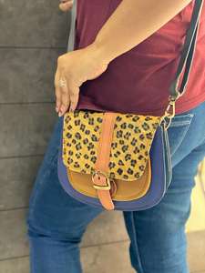 New Style Recycled Leather Stubby Color Sling Bag High Quality <b>Animal</b> Print <b>Fur</b> Leather Handbag Multi Colour Women Shoulder Bag - Product Image 4