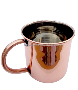 Custom Logo 12 oz Stainless Steel <b>Metal</b> Moscow Mule Cocktail <b>Mug</b> Copper Plated Drinkware - Product Image 2