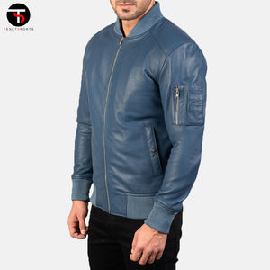 แจ็กเก็ตหนังแท้สำหรับทุกเพศดีไซน์แบบสตรีทแจ็กเก็ตหนังแท้ - Product Image 2